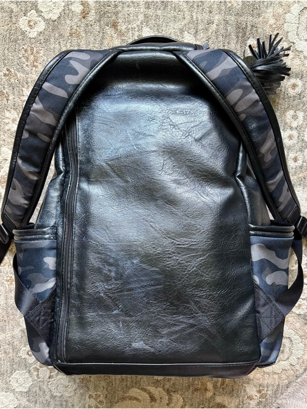 Itzy Ritzy Black Gray Camo Baby Bag Backpack